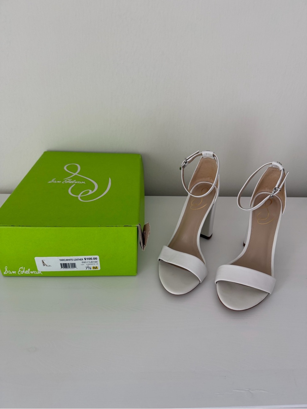 Sam Edelman Yaro White Heels